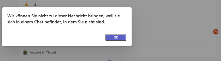 Gastbenutzer kann eine Teams-Nachricht nicht öffnen und erhält eine Zugriffsfehlermeldung.